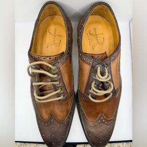 ose Real Multi-tone Brown Derby Sport shoes. Handcrafted in Italy